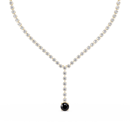 23.7 CTW Graduated Round Colorstone Tennis Necklace