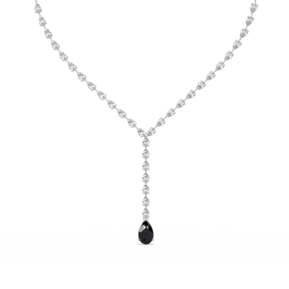 16.3 CTW Pear-Cut Colorstone Tennis Necklace