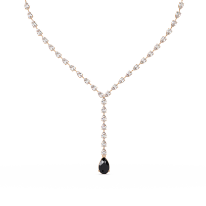 16.3 CTW Pear-Cut Colorstone Tennis Necklace