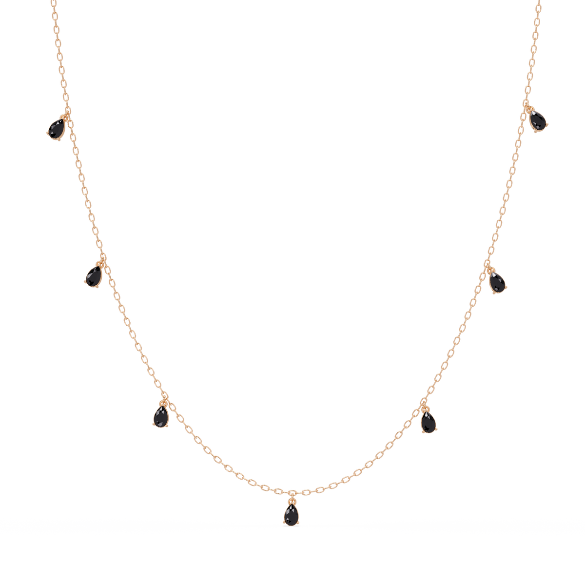 5.2 CTW Pear-Cut Colorstone Station Necklace