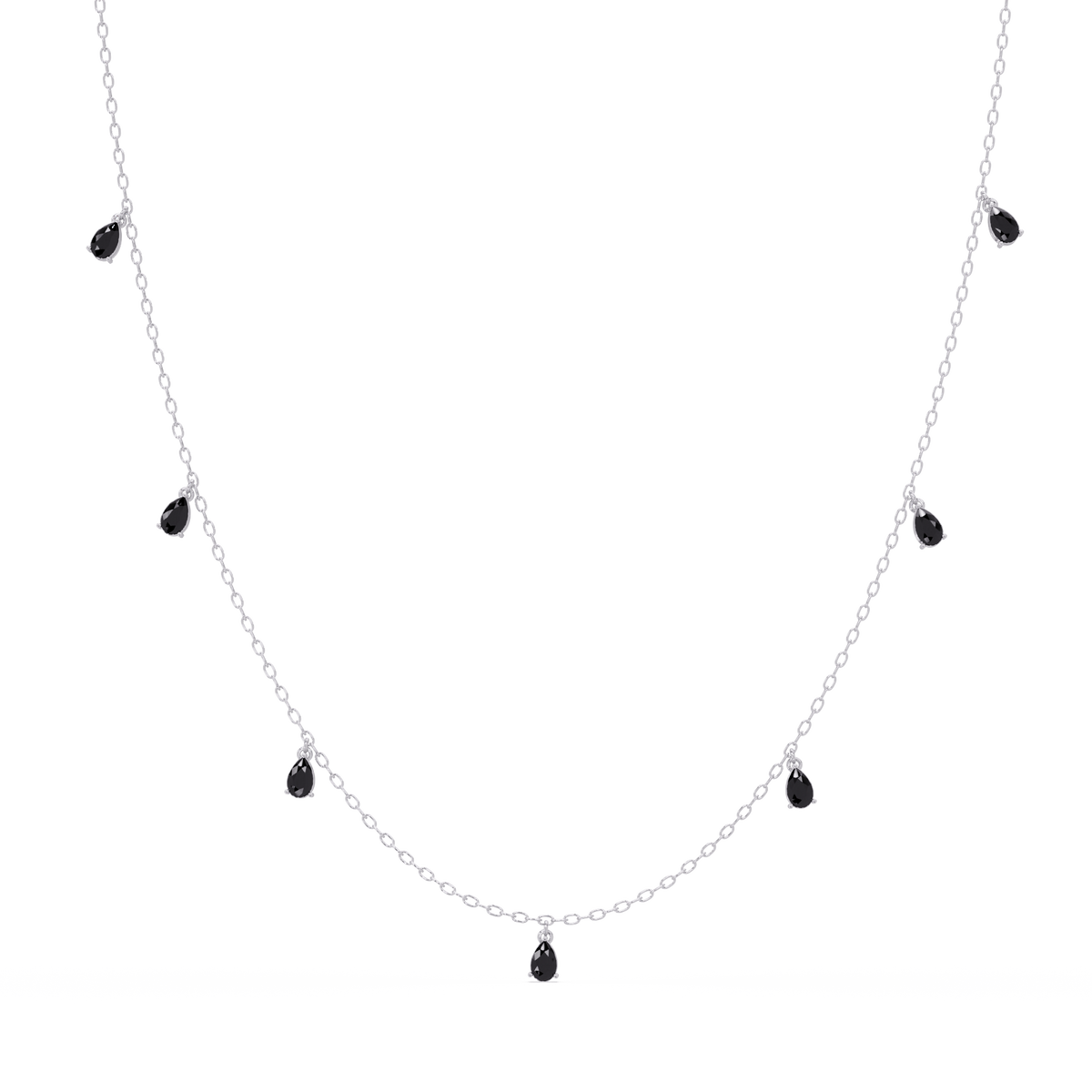 5.2 CTW Pear-Cut Colorstone Station Necklace