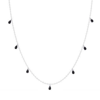 5.2 CTW Pear-Cut Colorstone Station Necklace