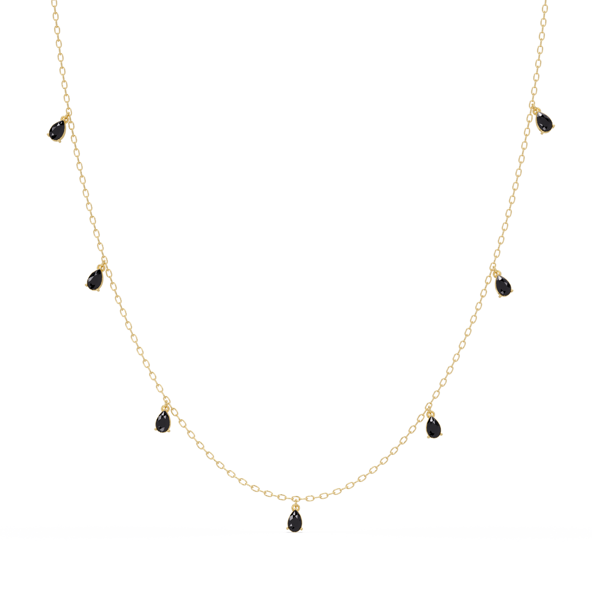 5.2 CTW Pear-Cut Colorstone Station Necklace