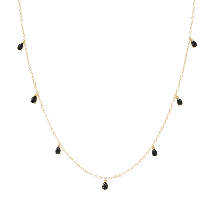 5.2 CTW Pear-Cut Colorstone Station Necklace