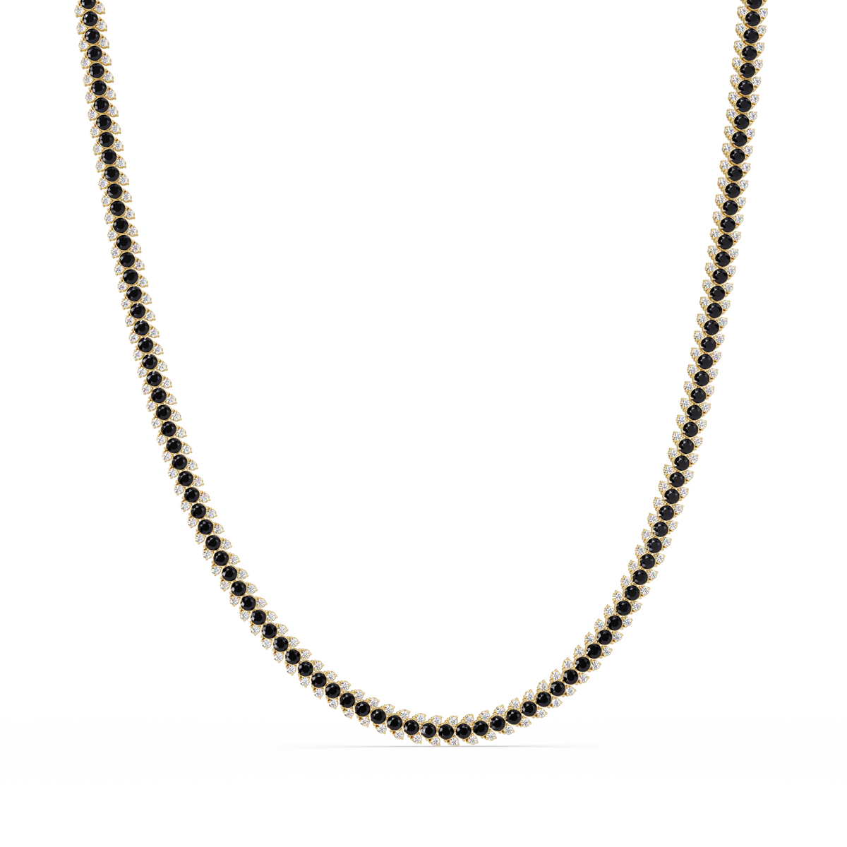 19.9 CTW Multi-Row Round Colorstone Necklace