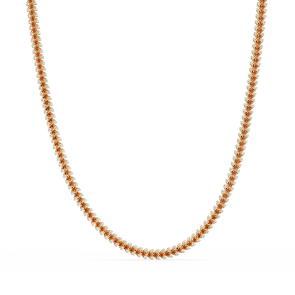 19.9 CTW Multi-Row Round Colorstone Necklace