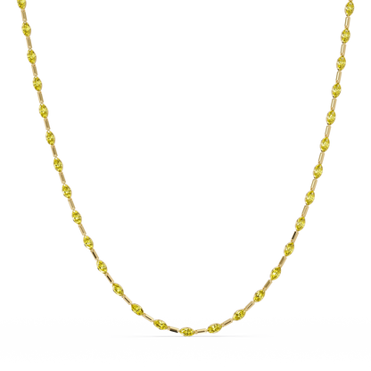 9.7 CTW Emerald-Cut Geometric Colorstone Necklace