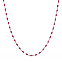 9.7 CTW Emerald-Cut Geometric Colorstone Necklace
