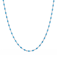 9.7 CTW Emerald-Cut Geometric Colorstone Necklace