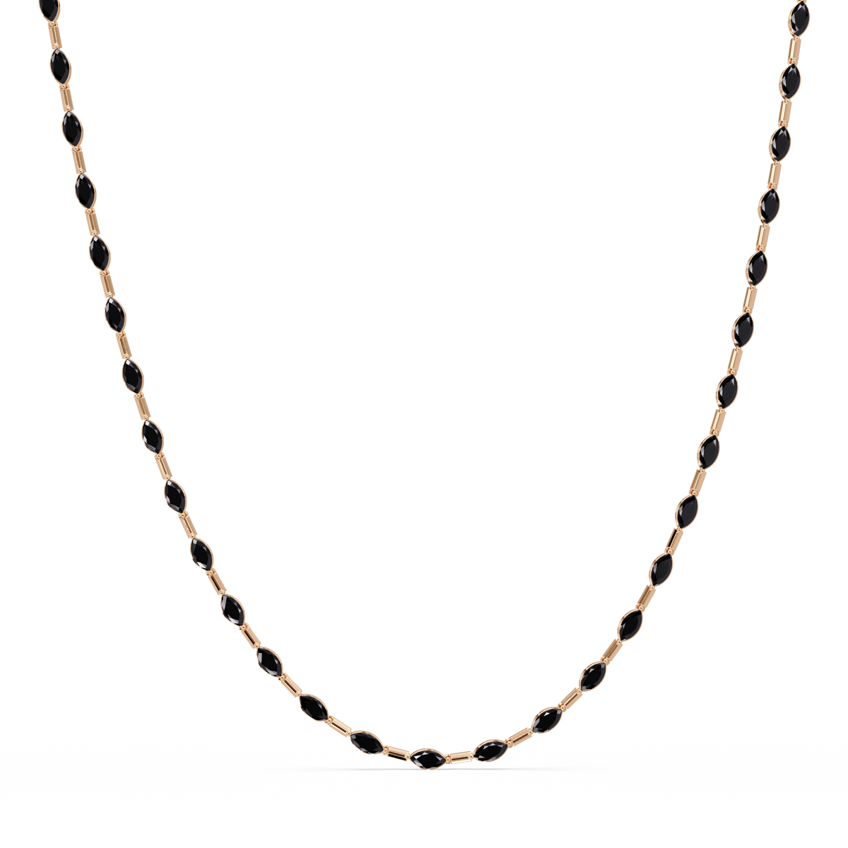 9.7 CTW Emerald-Cut Geometric Colorstone Necklace