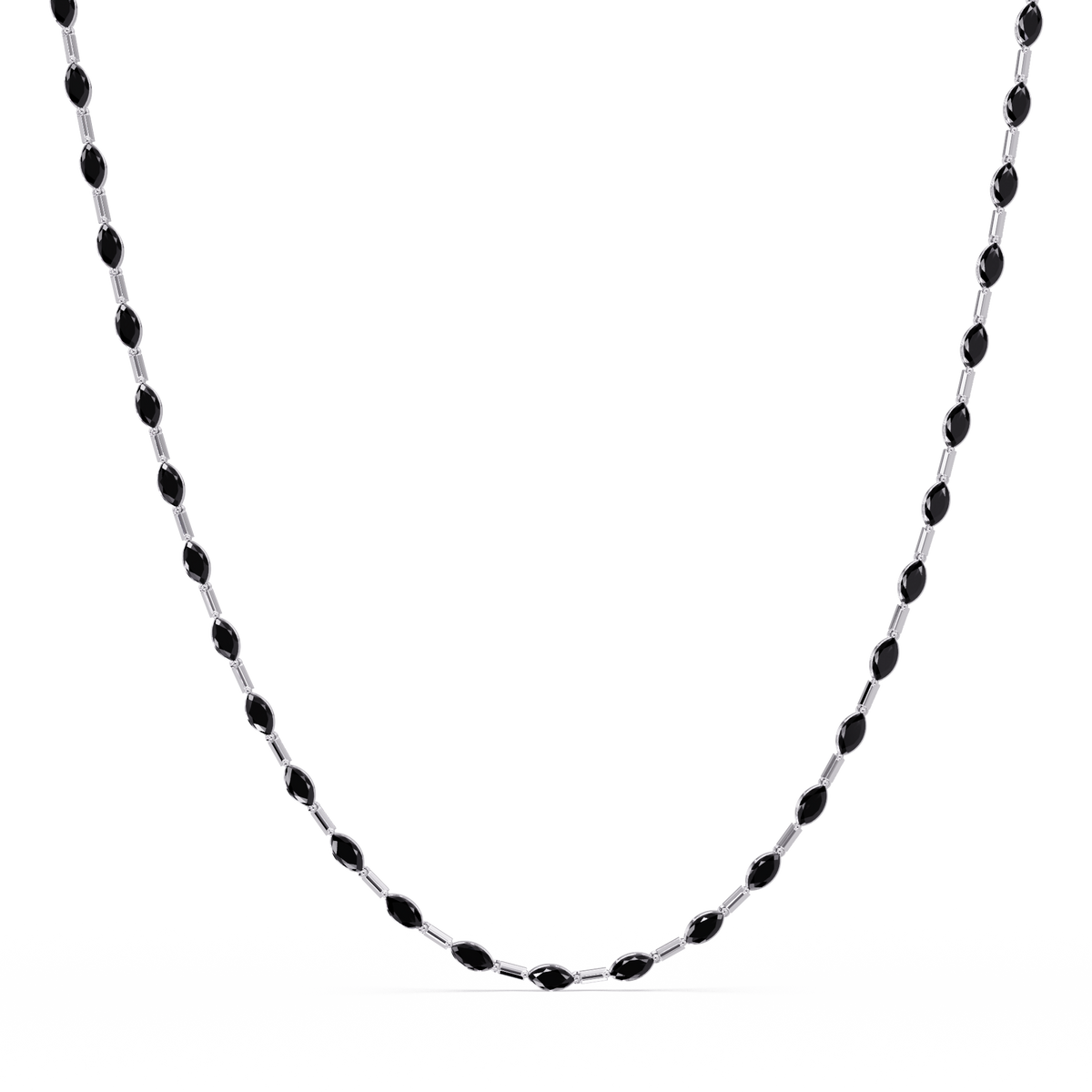 9.7 CTW Emerald-Cut Geometric Colorstone Necklace