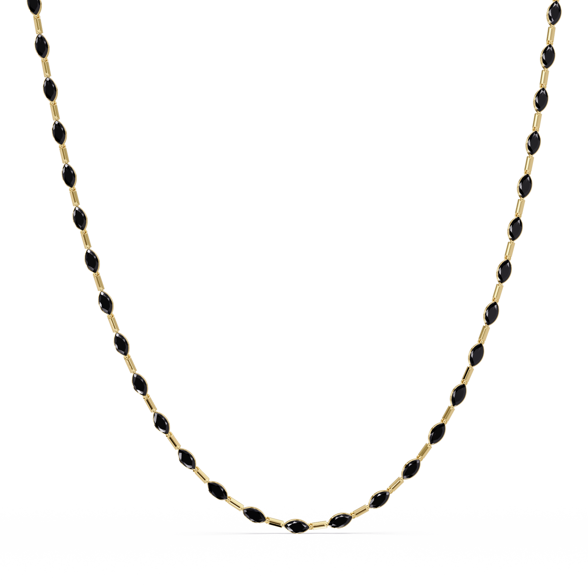 9.7 CTW Emerald-Cut Geometric Colorstone Necklace