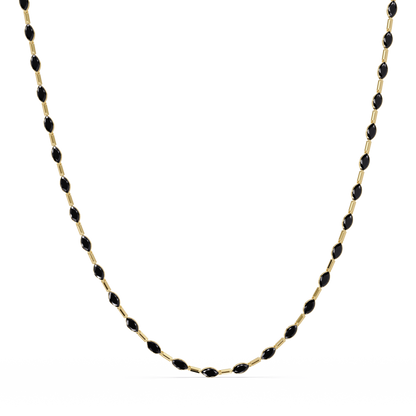 9.7 CTW Emerald-Cut Geometric Colorstone Necklace