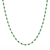 9.7 CTW Emerald-Cut Geometric Colorstone Necklace