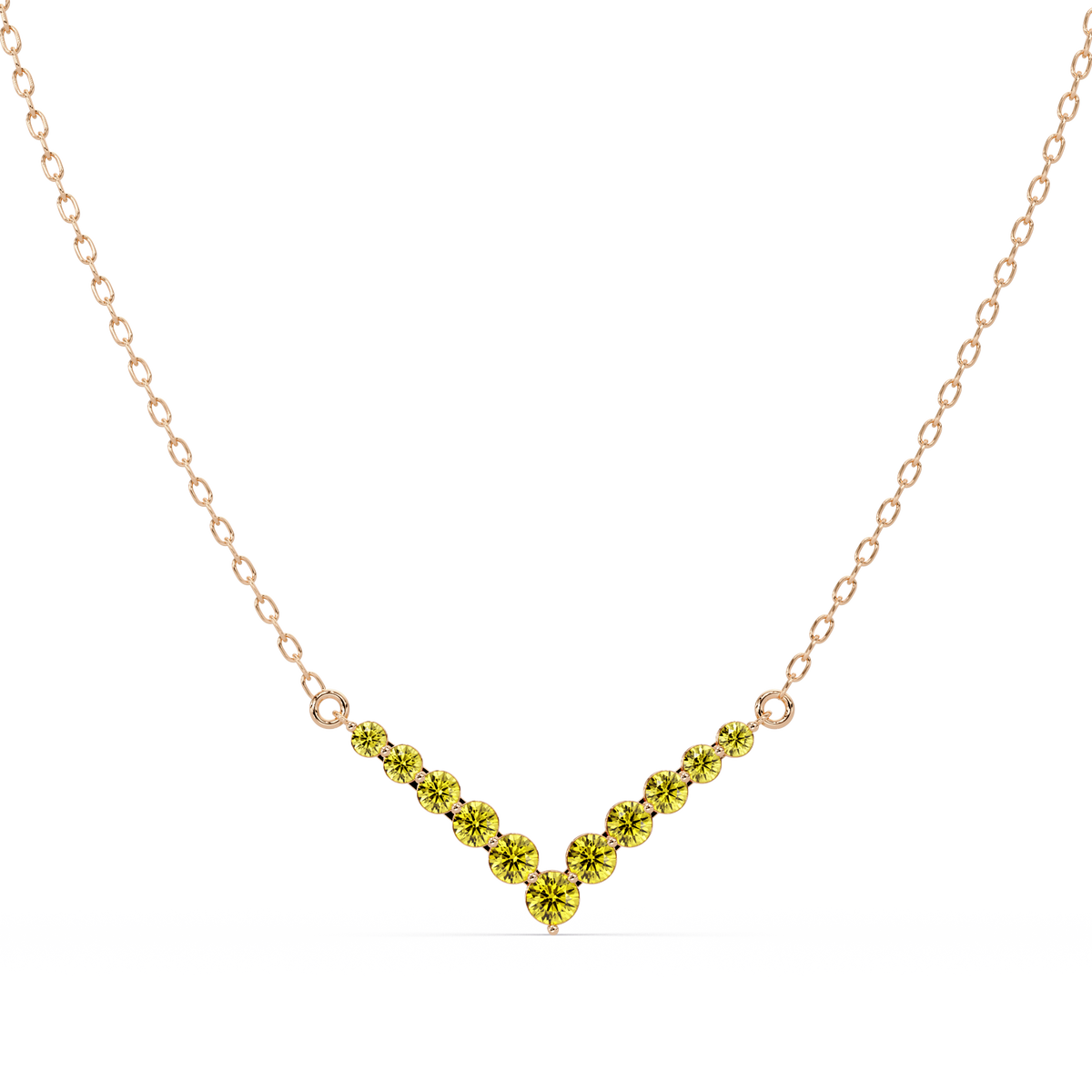 8.0 CTW Graduated Round Colorstone Statement Necklace