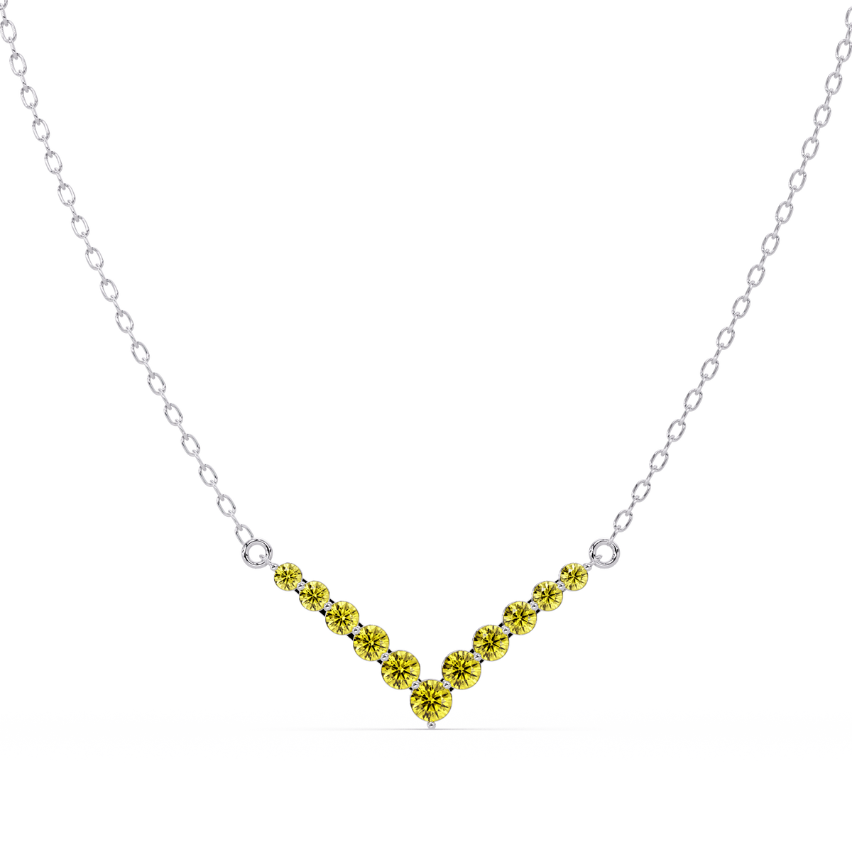 8.0 CTW Graduated Round Colorstone Statement Necklace