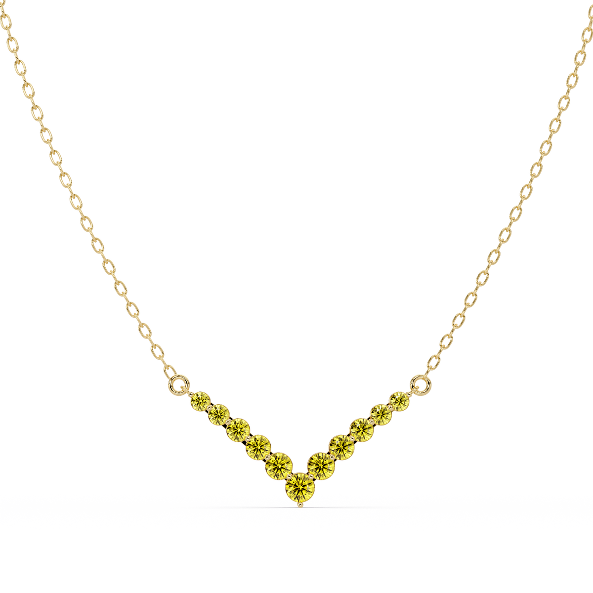 8.0 CTW Graduated Round Colorstone Statement Necklace