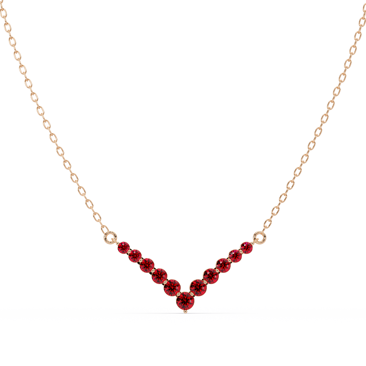 8.0 CTW Graduated Round Colorstone Statement Necklace