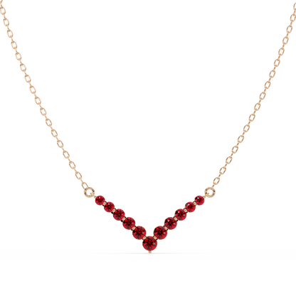 8.0 CTW Graduated Round Colorstone Statement Necklace