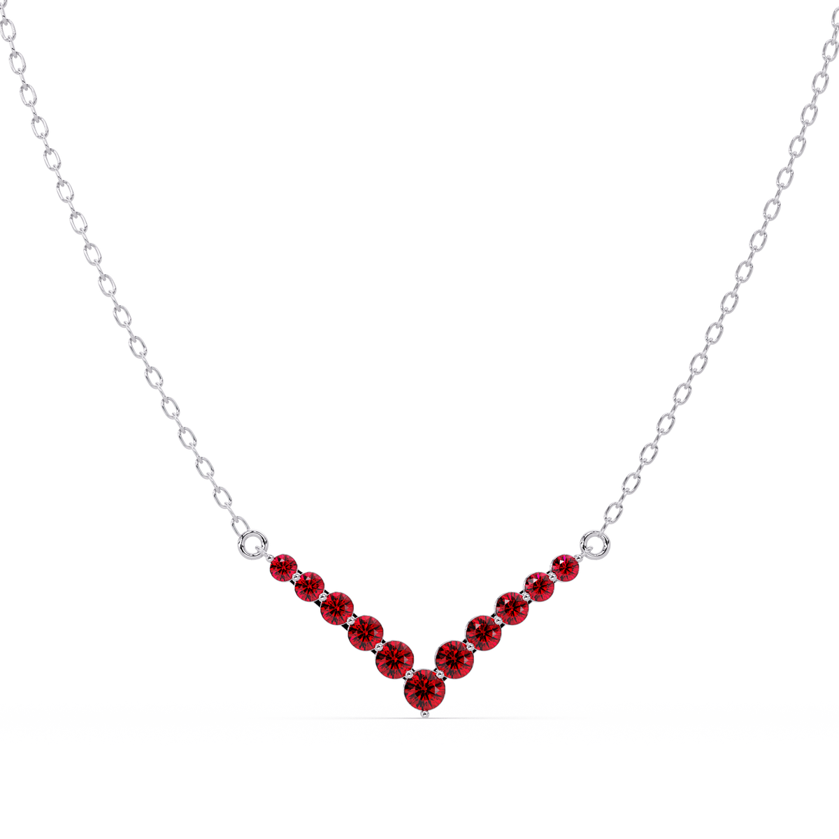 8.0 CTW Graduated Round Colorstone Statement Necklace