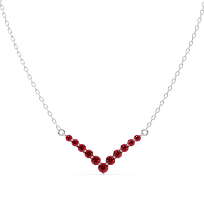 8.0 CTW Graduated Round Colorstone Statement Necklace