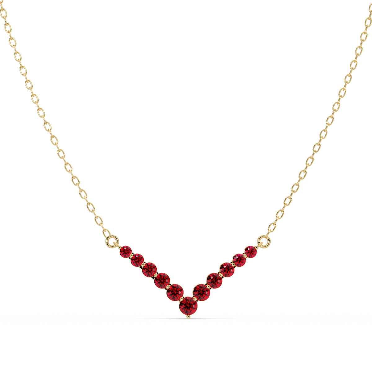 8.0 CTW Graduated Round Colorstone Statement Necklace