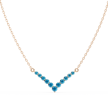 8.0 CTW Graduated Round Colorstone Statement Necklace