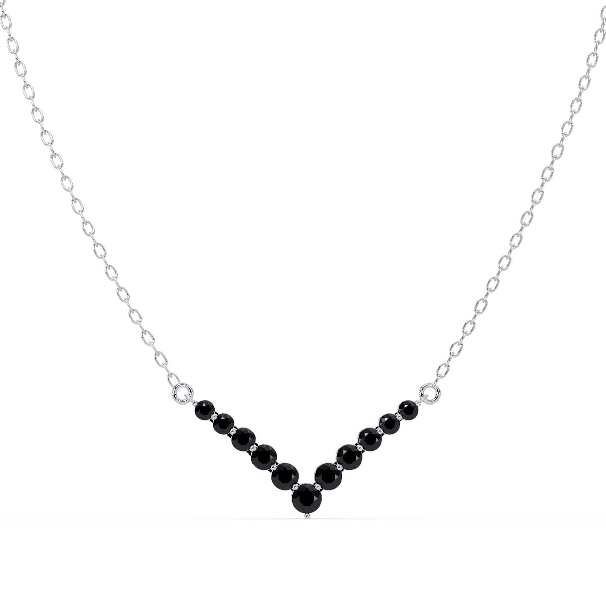 8.0 CTW Graduated Round Colorstone Statement Necklace