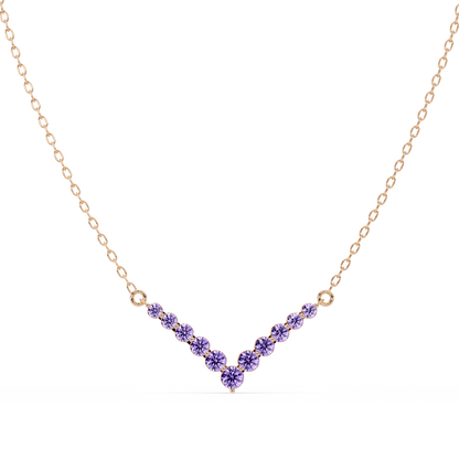 8.0 CTW Graduated Round Colorstone Statement Necklace