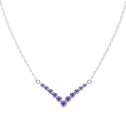 8.0 CTW Graduated Round Colorstone Statement Necklace