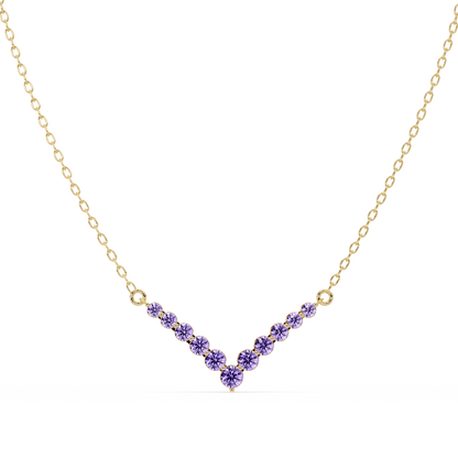 8.0 CTW Graduated Round Colorstone Statement Necklace