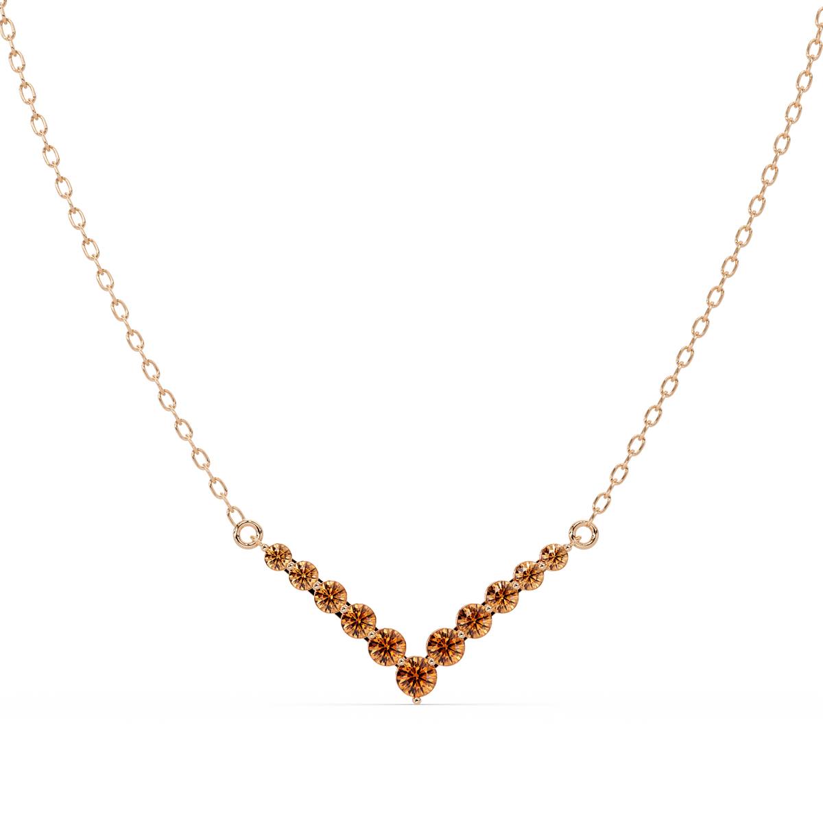 8.0 CTW Graduated Round Colorstone Statement Necklace