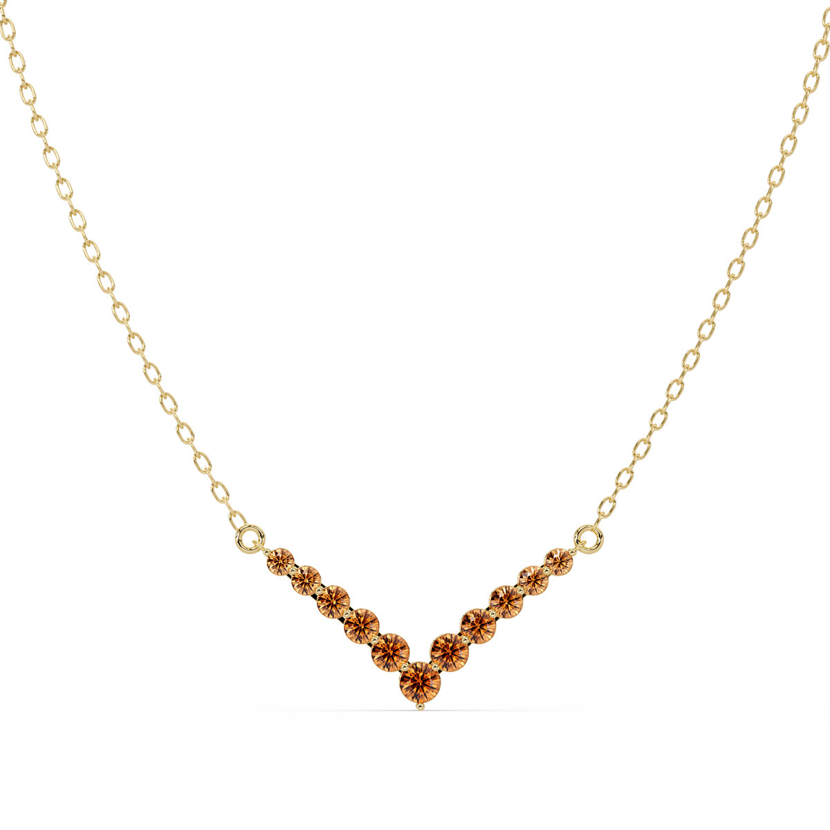 8.0 CTW Graduated Round Colorstone Statement Necklace