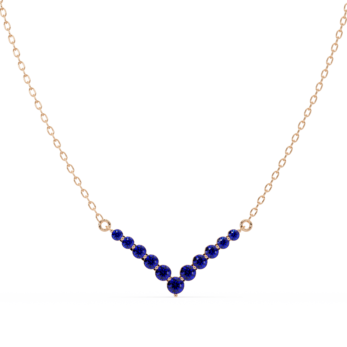 8.0 CTW Graduated Round Colorstone Statement Necklace