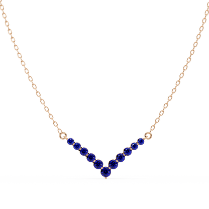 8.0 CTW Graduated Round Colorstone Statement Necklace