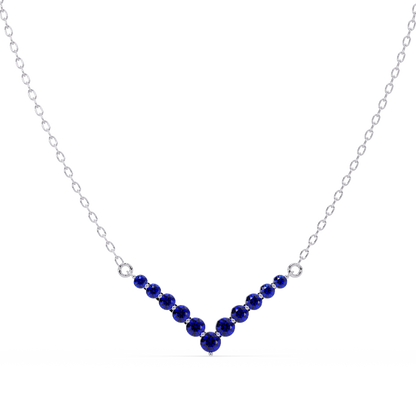 8.0 CTW Graduated Round Colorstone Statement Necklace