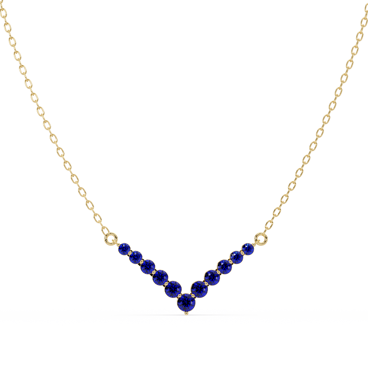 8.0 CTW Graduated Round Colorstone Statement Necklace
