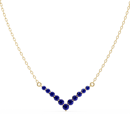 8.0 CTW Graduated Round Colorstone Statement Necklace