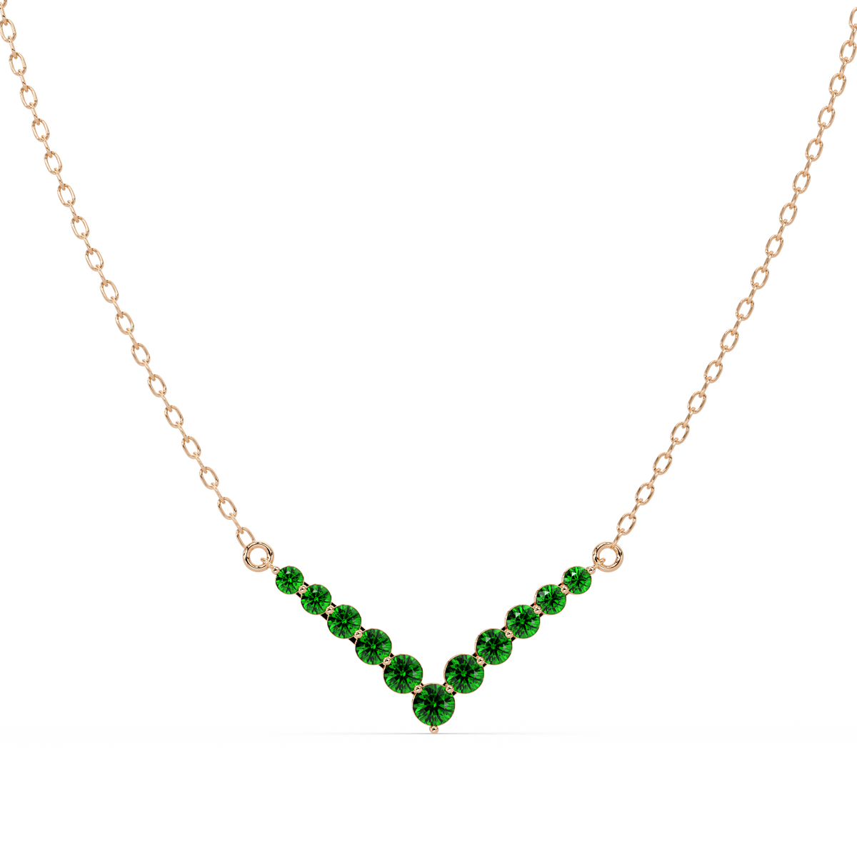 8.0 CTW Graduated Round Colorstone Statement Necklace
