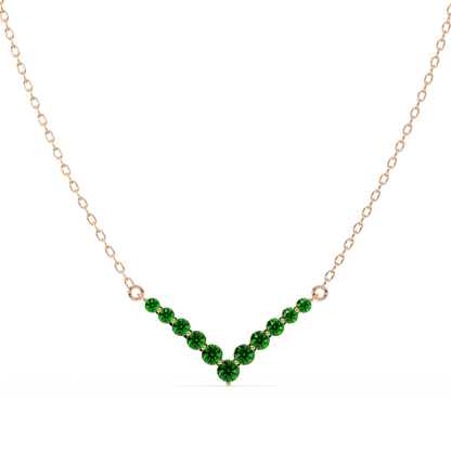 8.0 CTW Graduated Round Colorstone Statement Necklace
