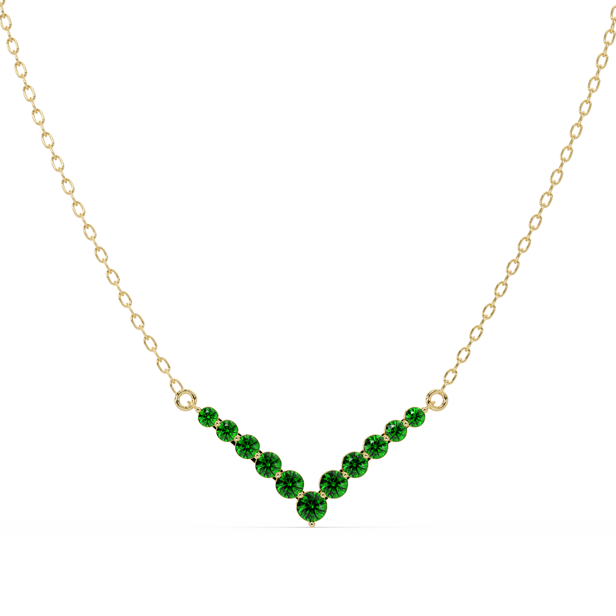 8.0 CTW Graduated Round Colorstone Statement Necklace