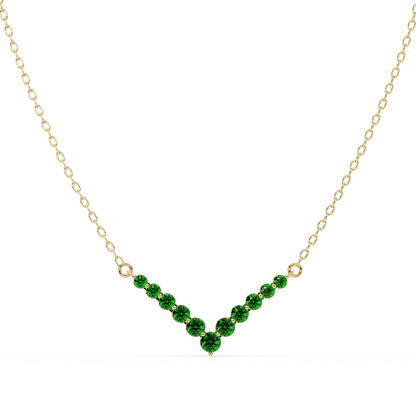 8.0 CTW Graduated Round Colorstone Statement Necklace