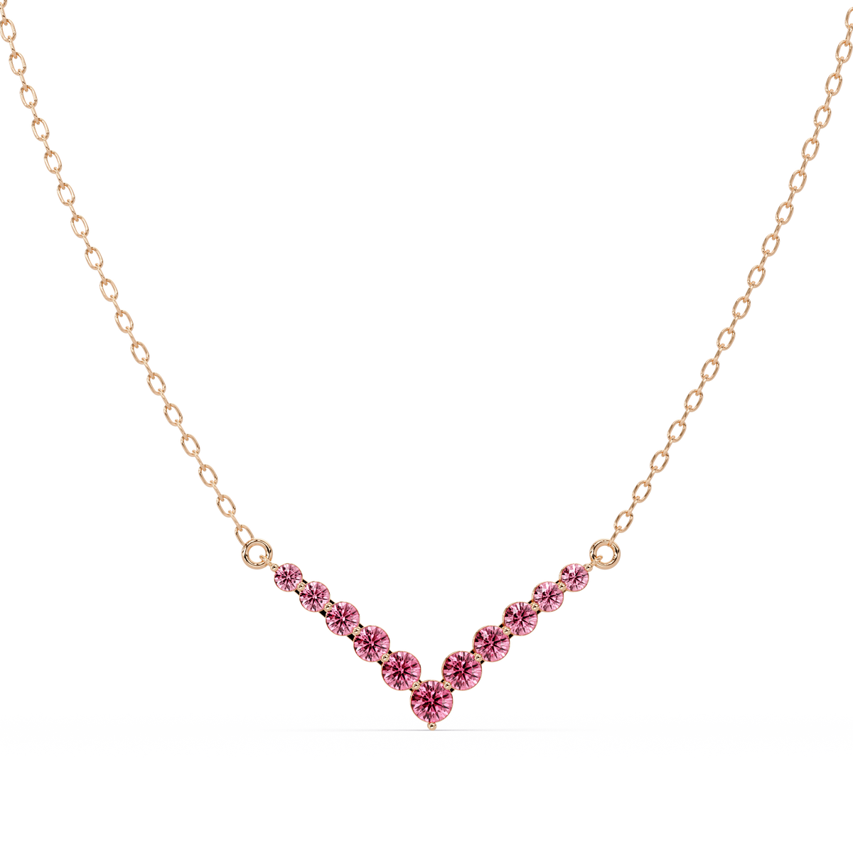 8.0 CTW Graduated Round Colorstone Statement Necklace