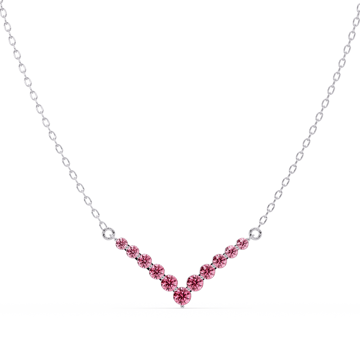 8.0 CTW Graduated Round Colorstone Statement Necklace
