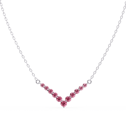 8.0 CTW Graduated Round Colorstone Statement Necklace