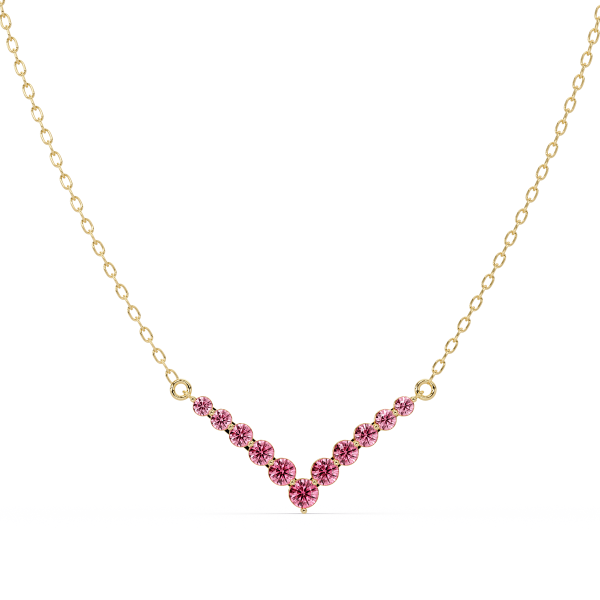 8.0 CTW Graduated Round Colorstone Statement Necklace