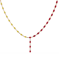 22.3 CTW Pear & Emerald Colorstone Tennis Necklace