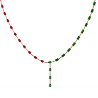 22.3 CTW Pear & Emerald Colorstone Tennis Necklace