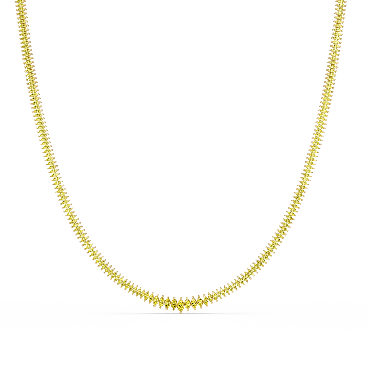 5.3 CTW Graduated Marquise-Cut Colorstone Tennis Necklace – CAD image 6229