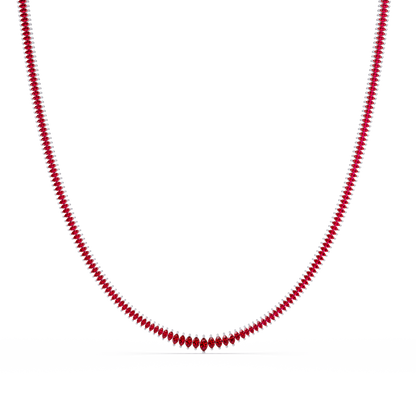 5.3 CTW Graduated Marquise-Cut Colorstone Tennis Necklace – CAD image 6231